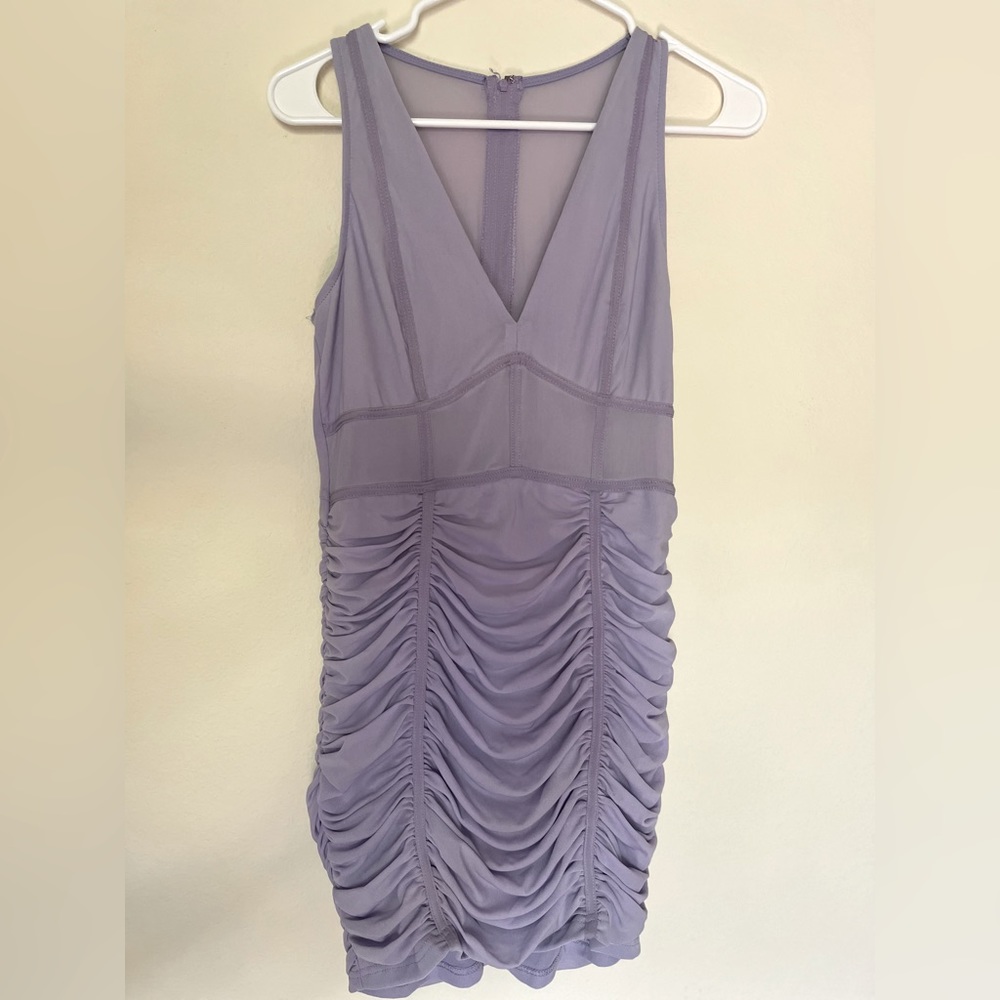 Fashion Nova Lilac More Memories Ruched Midi-Dress